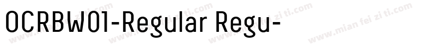 OCRBW01-Regular Regu字体转换